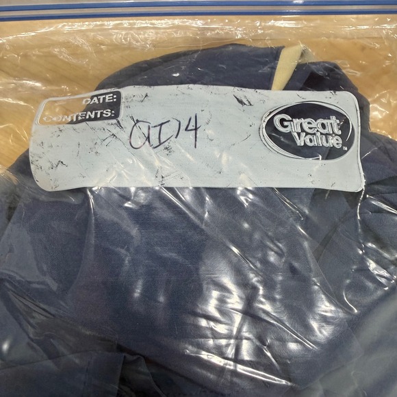 Nike Mens Quarter Zip Windbreaker Navy Blue Tan Colorblock Pullover Small - Picture 8 of 8